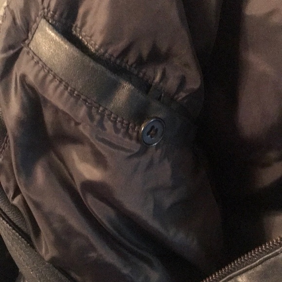 Saks Fifth Ave Leather Puffer - Picture 7 of 10